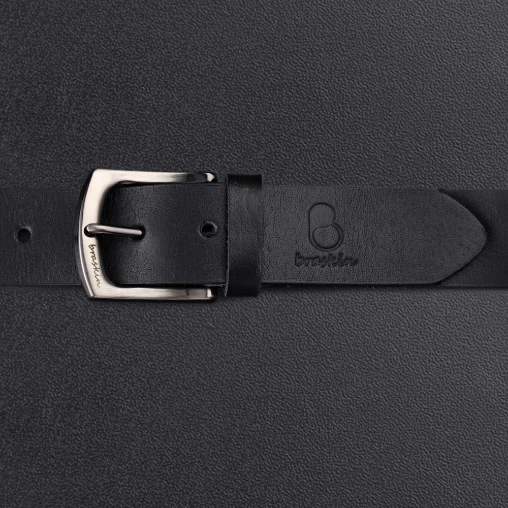 Midnight Black Leather Belt