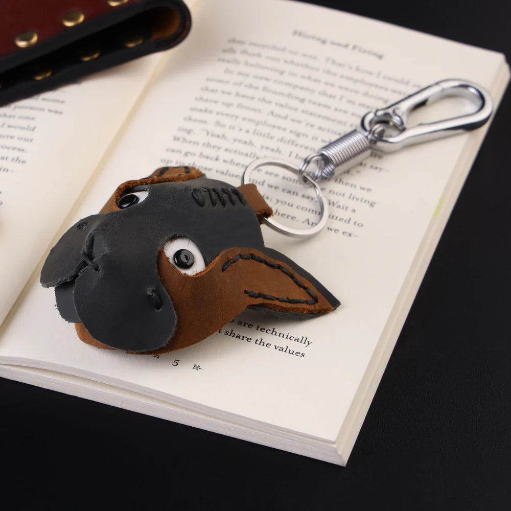 Cat Leather Key Chain