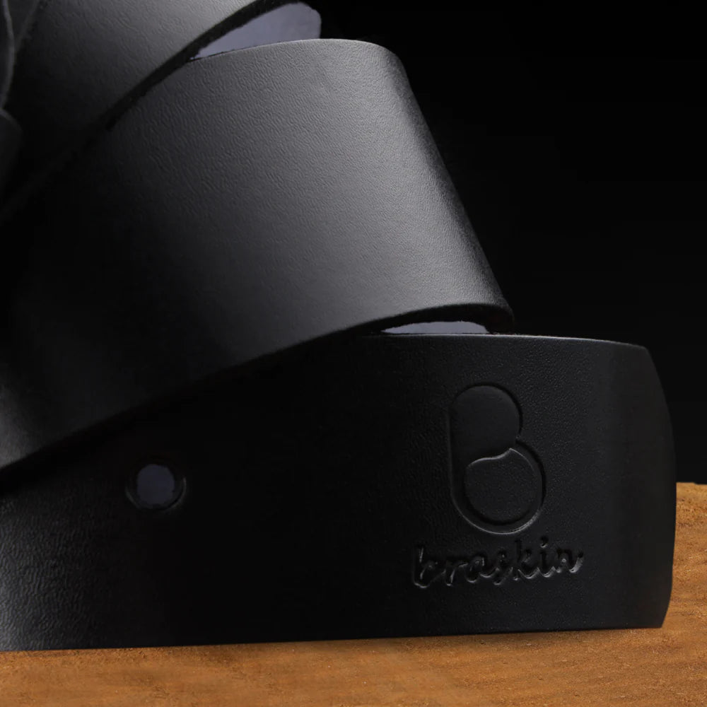 Matt Finish Black Leather Belt