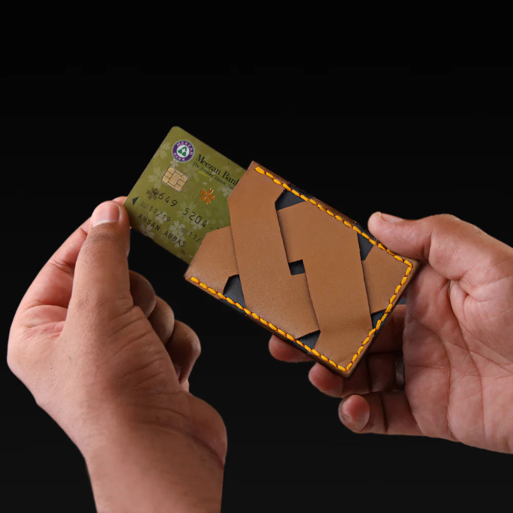 Gridlock Leather Card Holders