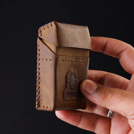 Classic Caramel Leather Cigarette Case