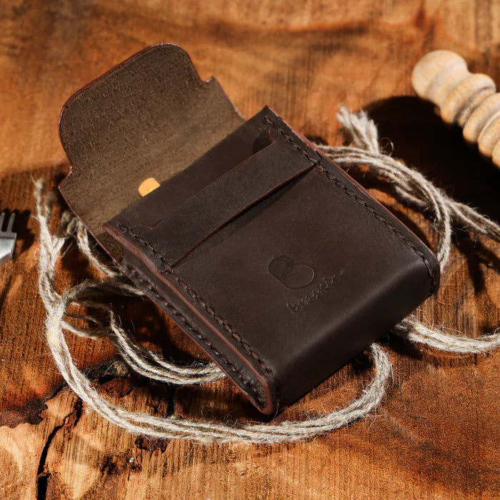 Chocolate Chic Leather Cigarette Case