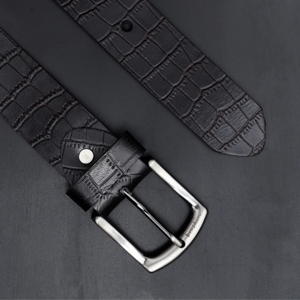 Croco Luxe Leather Belt