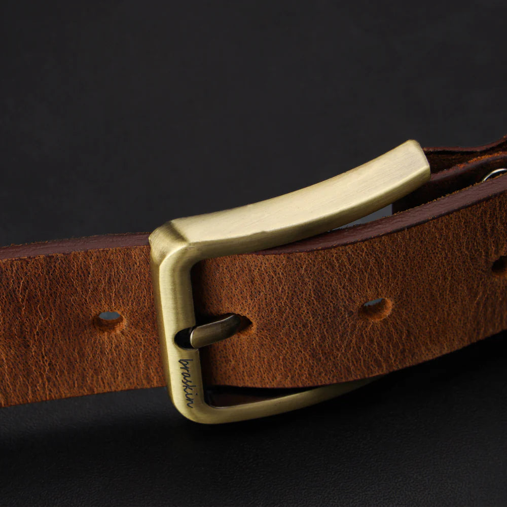 Vintage Brown Leather Belt