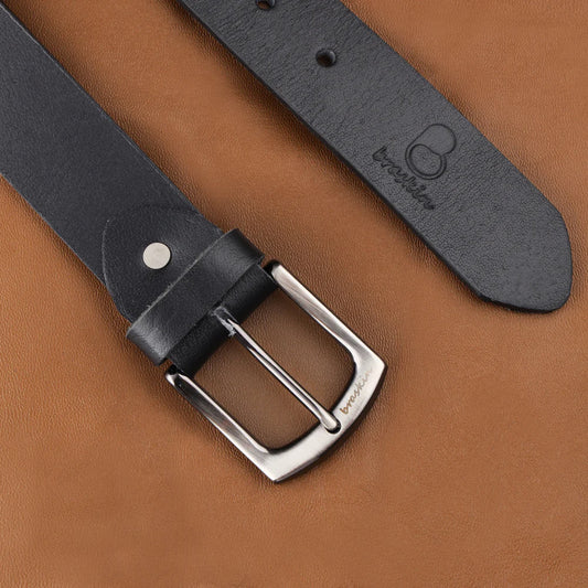 Midnight Black Leather Belt