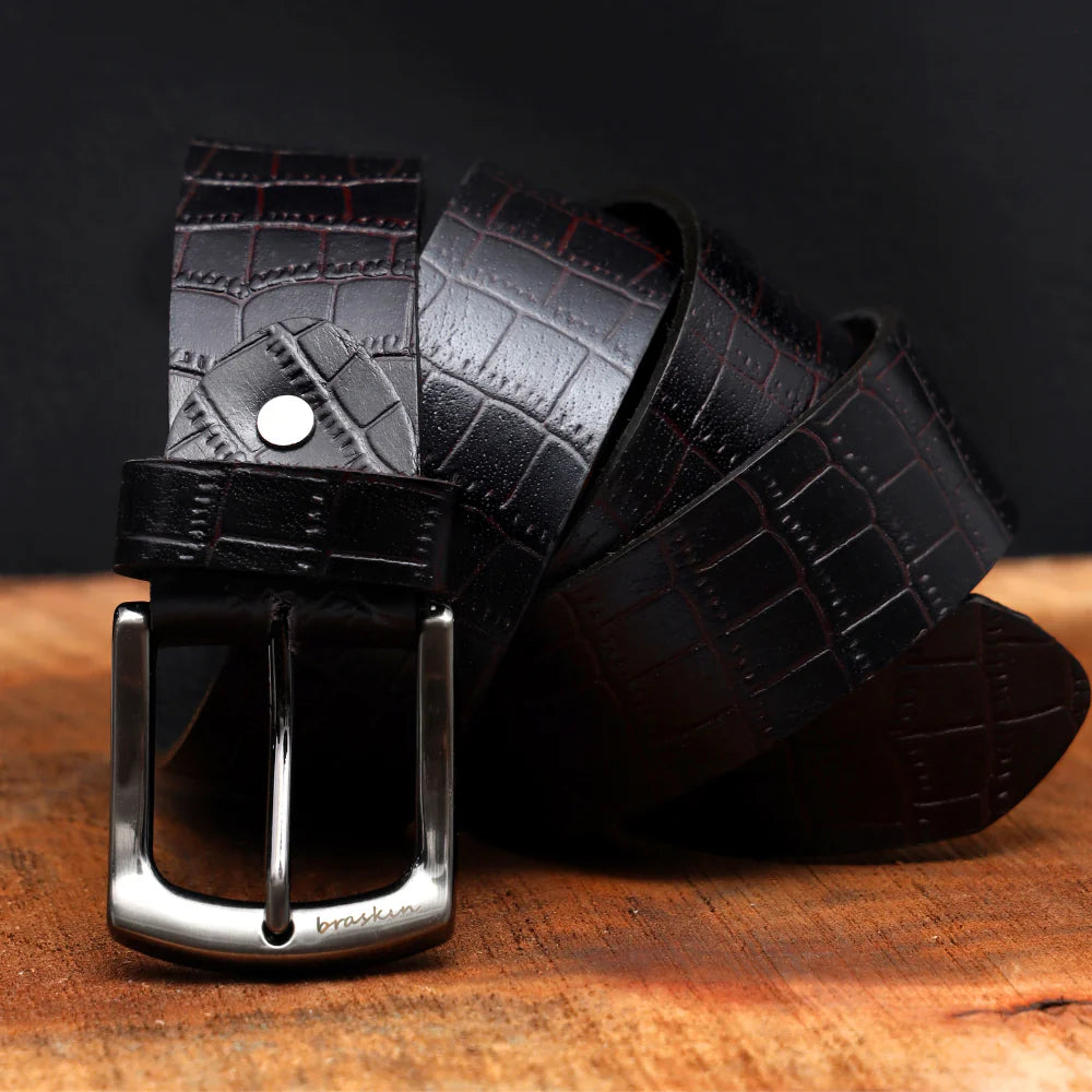 Croco Luxe Leather Belt