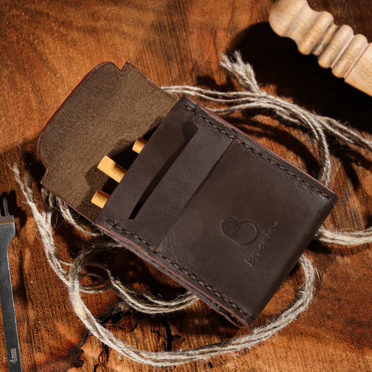 Chocolate Chic Leather Cigarette Case