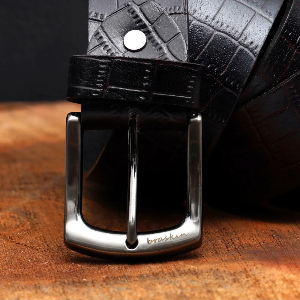 Croco Luxe Leather Belt
