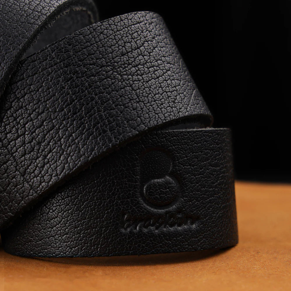 Onyx Black Leather Belt