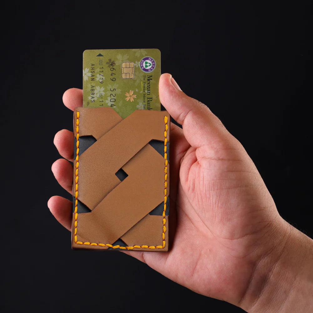 Gridlock Leather Card Holders