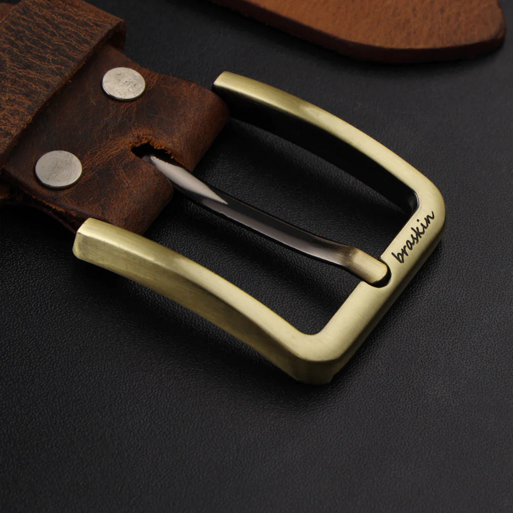 Vintage Brown Leather Belt